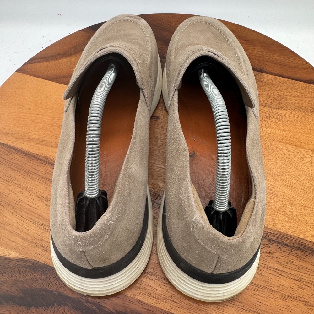 Wolf and Shepherd Mens Size 11 Crossover Shoe Brown Suede Slip On Casual Loafer - Picture 6 of 10